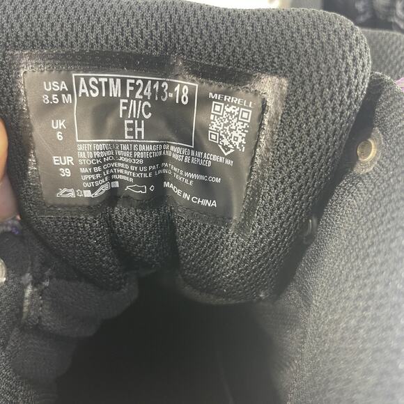 Merrell Work Boots Womens Size 8.5 Waterproof Safety Steel Toe Slip Gray Hike - Picture 6 of 14